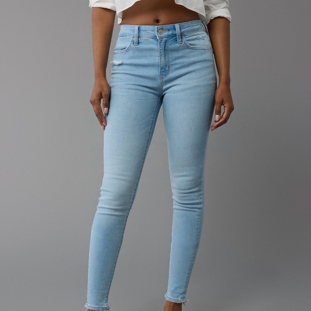 Stylish Sky Blue Skinny Jeans for Women